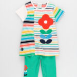 Σετ Κολάν & Μπλουζοφόρεμα Ριγέ "Flower" - Boboli